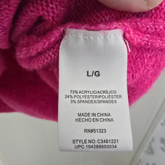 Vince Camuto Pink V-Neck Sweater Pullover Stretch Lightweight Size L - Picture 6 of 10